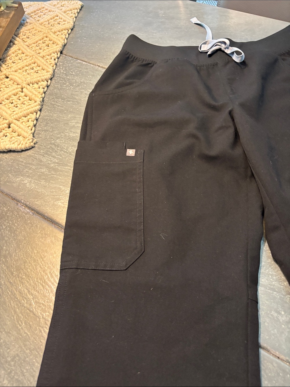 FigsBlack Drawstring bootcut scrub - Picture 4 of 8
